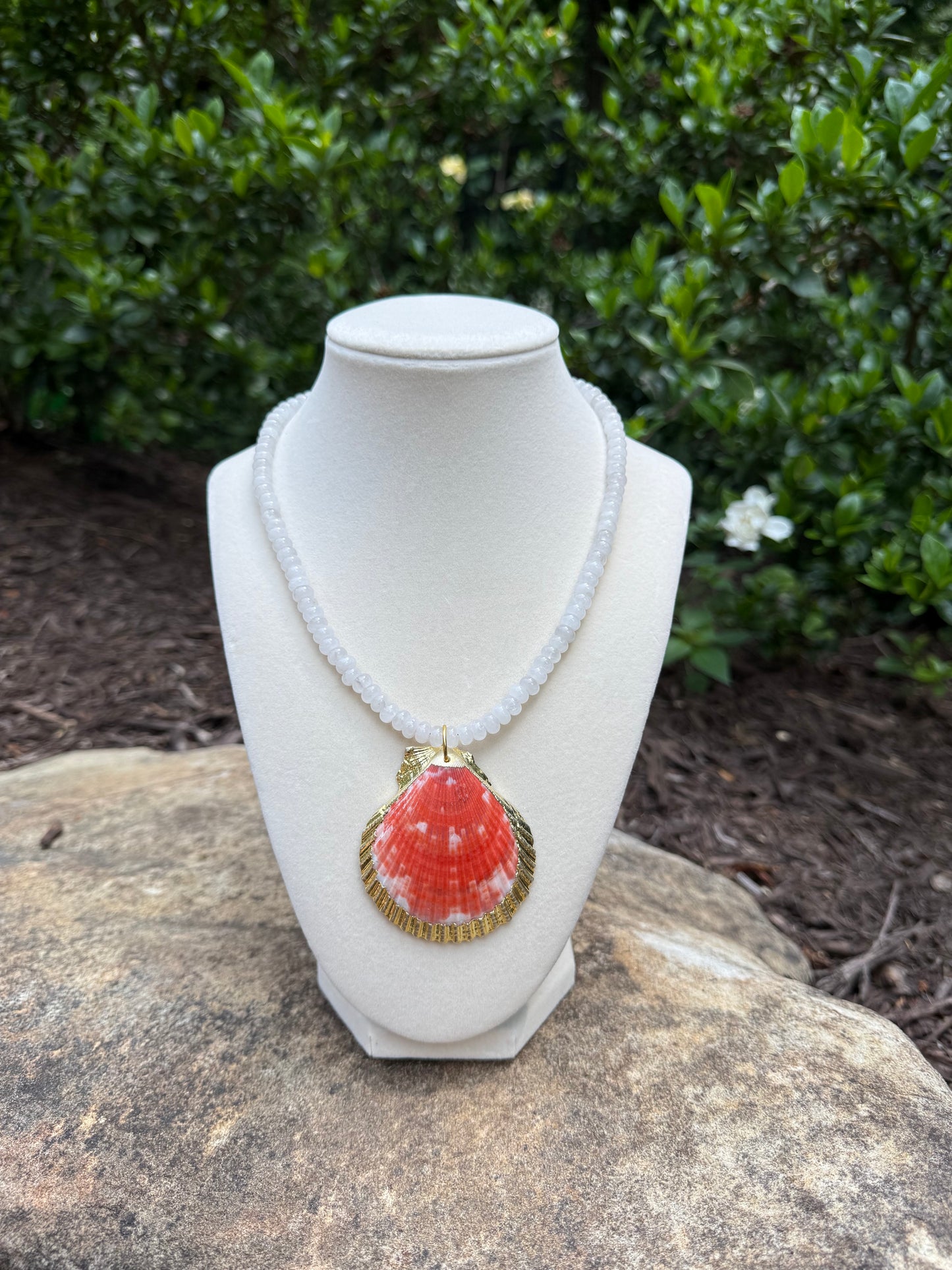white and red/orange shell