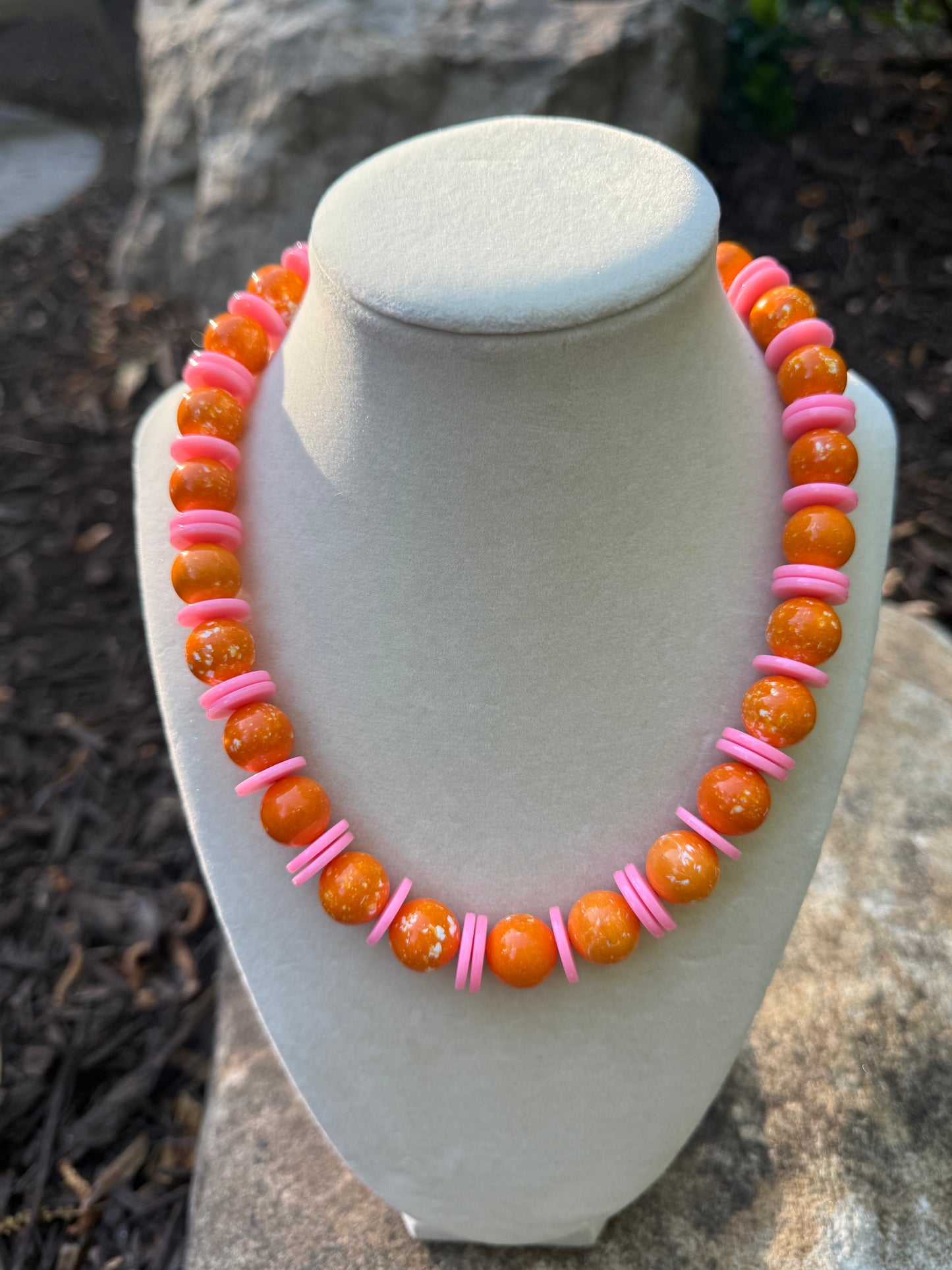 pink and orange lucite mix