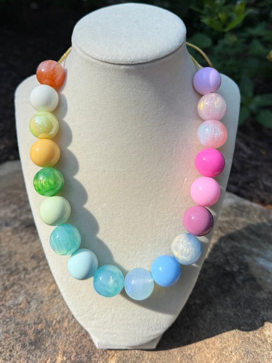 summer mix gumball necklace