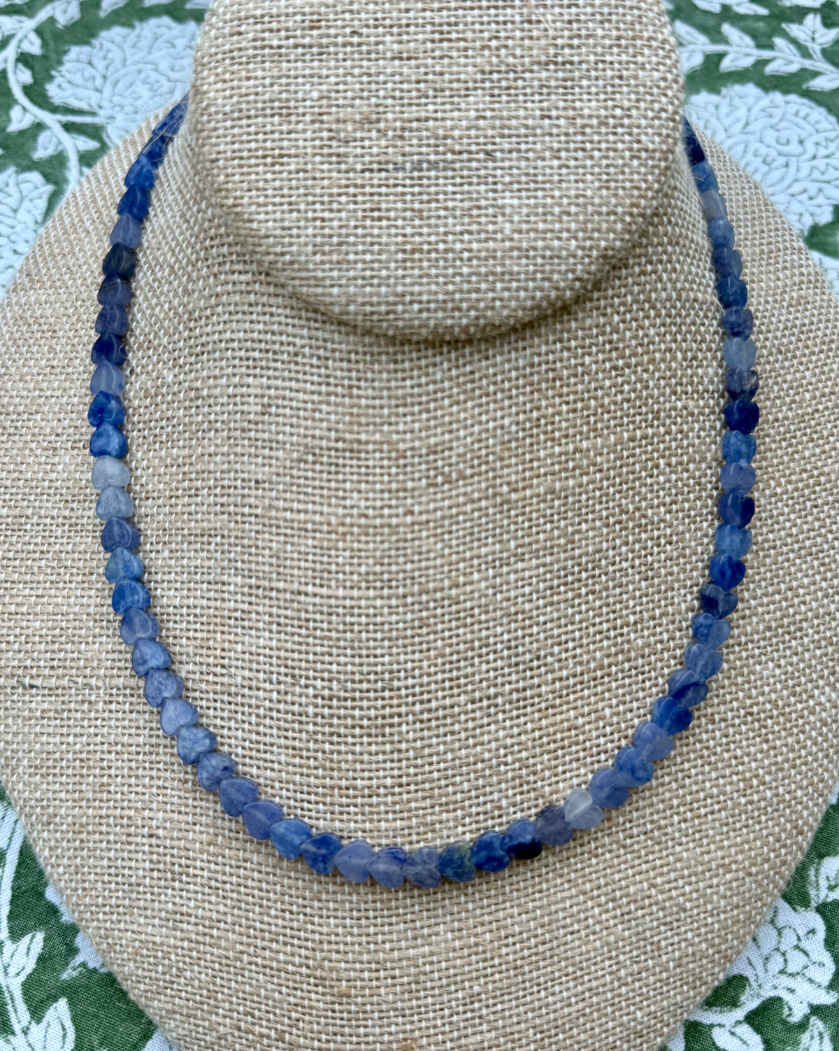 blue aventurine hearts
