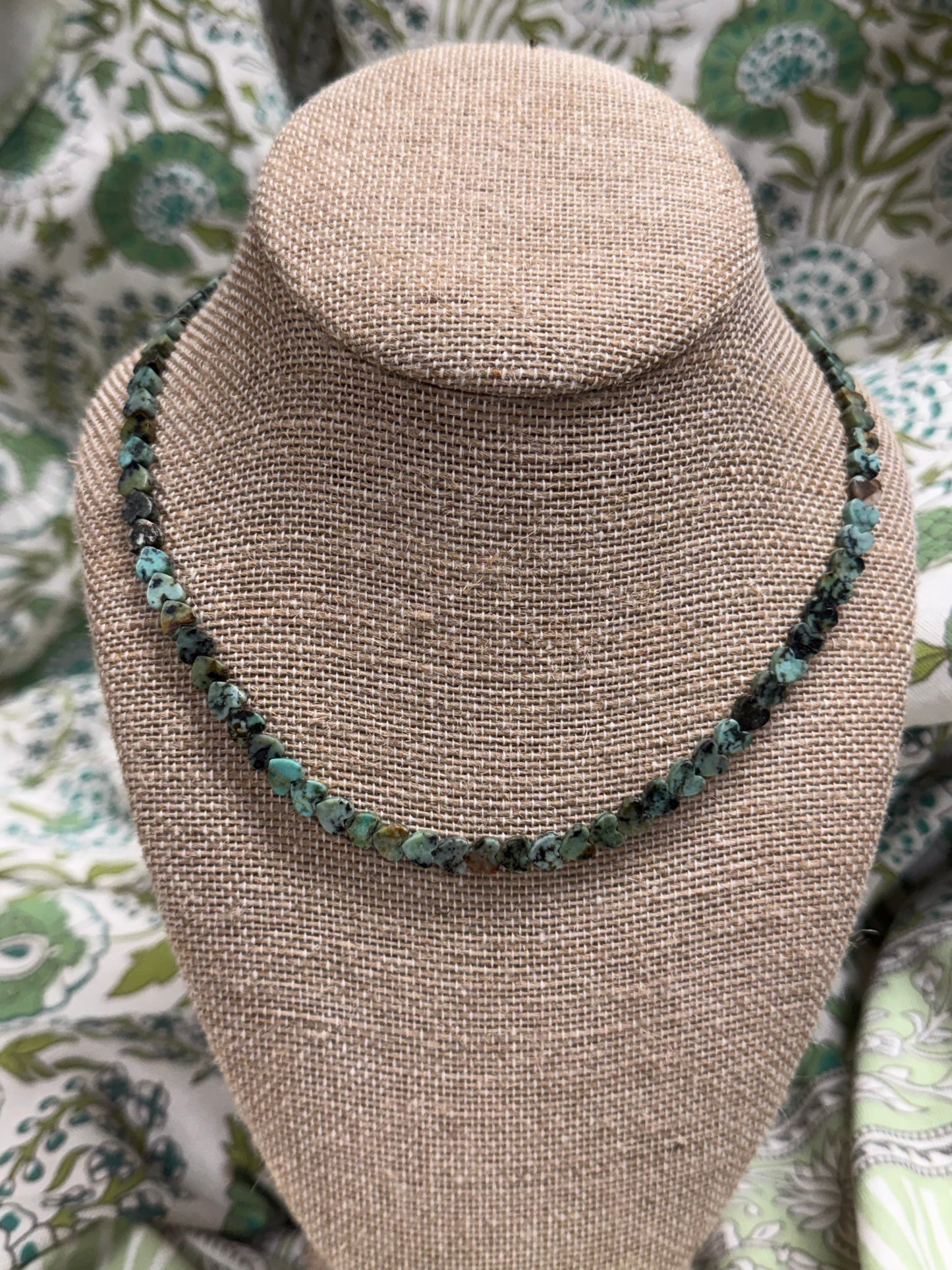 heart necklace - african turquoise