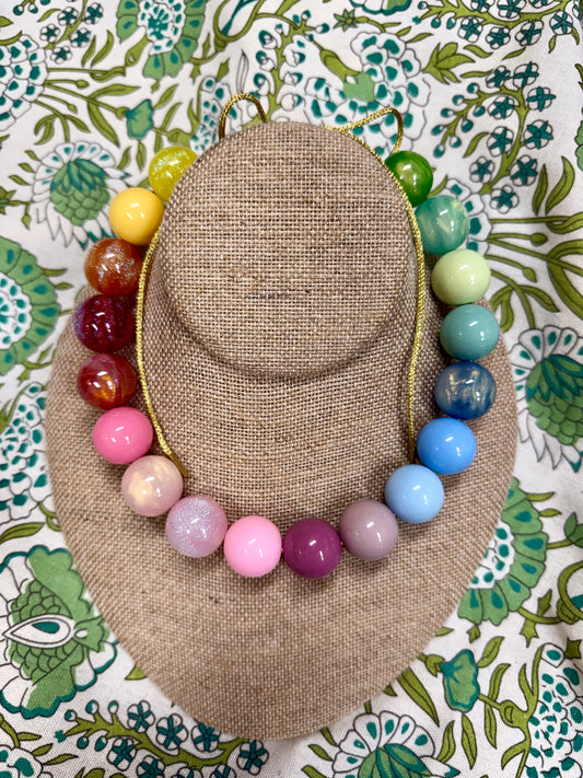 gumball necklace - spring mix